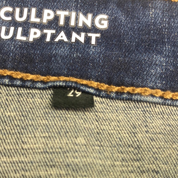 Mid Rise Skinny Blue Jeans with Vintage Fading - Picture 3 of 11